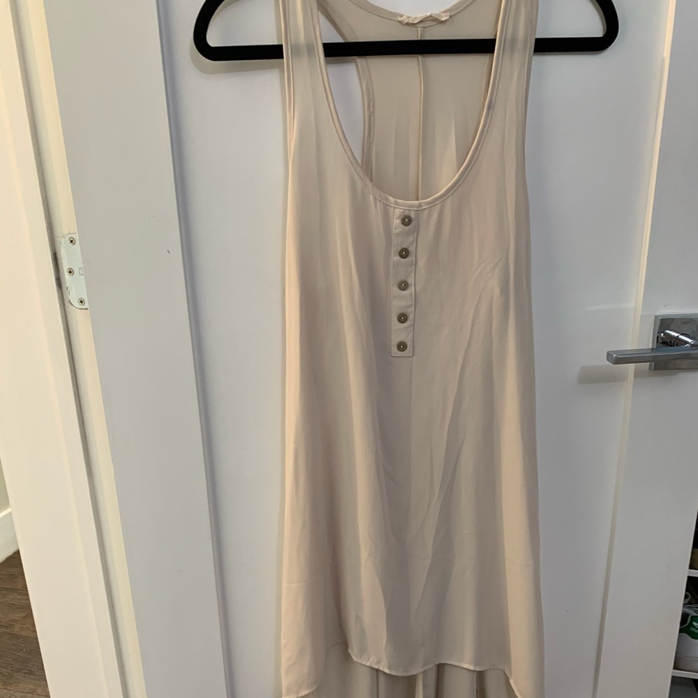 A+ Ellen Chiffon Tank Top with Long Back